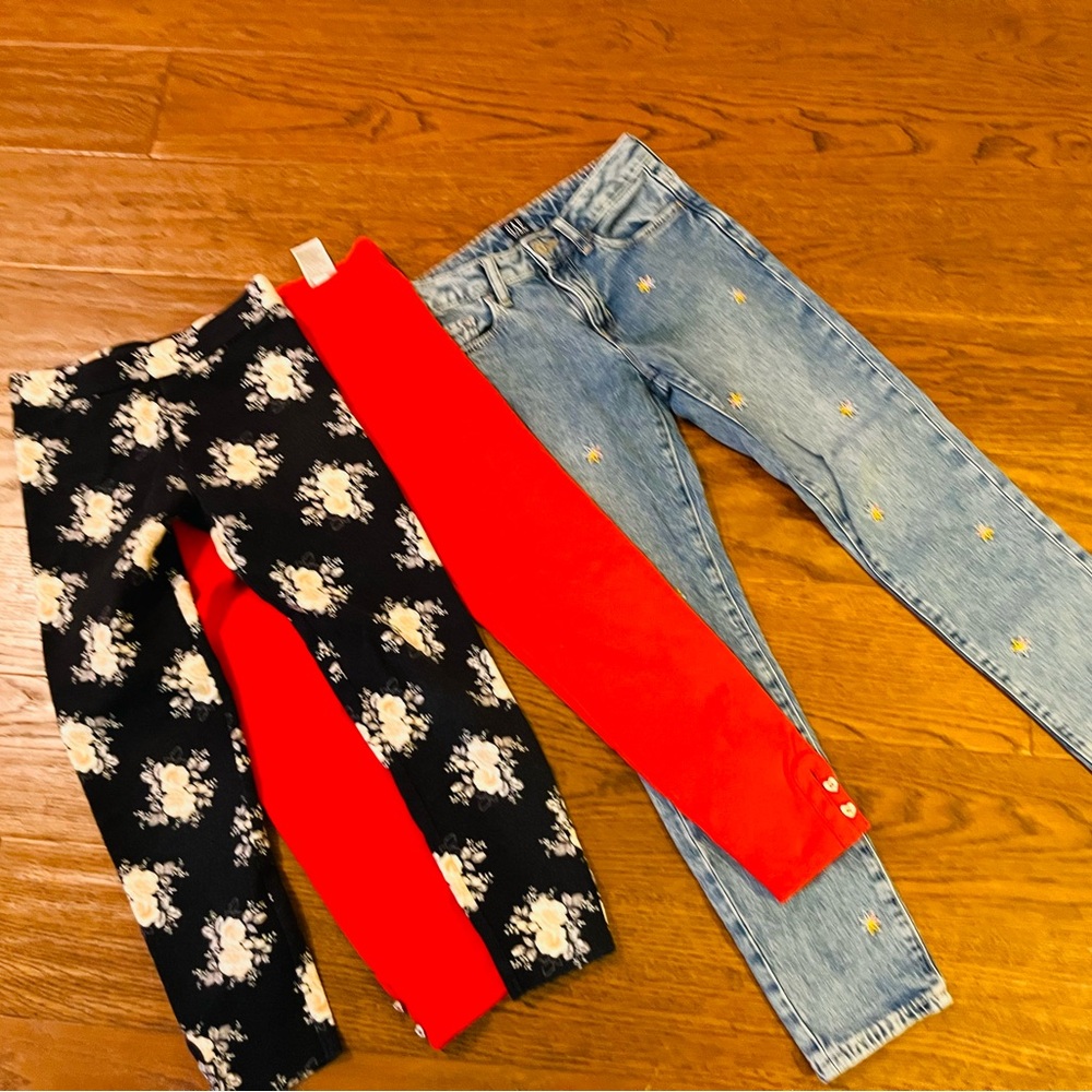Kids Floral ,‎ red and Gap Leggings and jeans